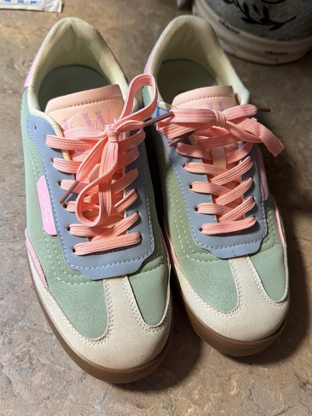 Pastel Pink & Mint Women's Casual Sneakers